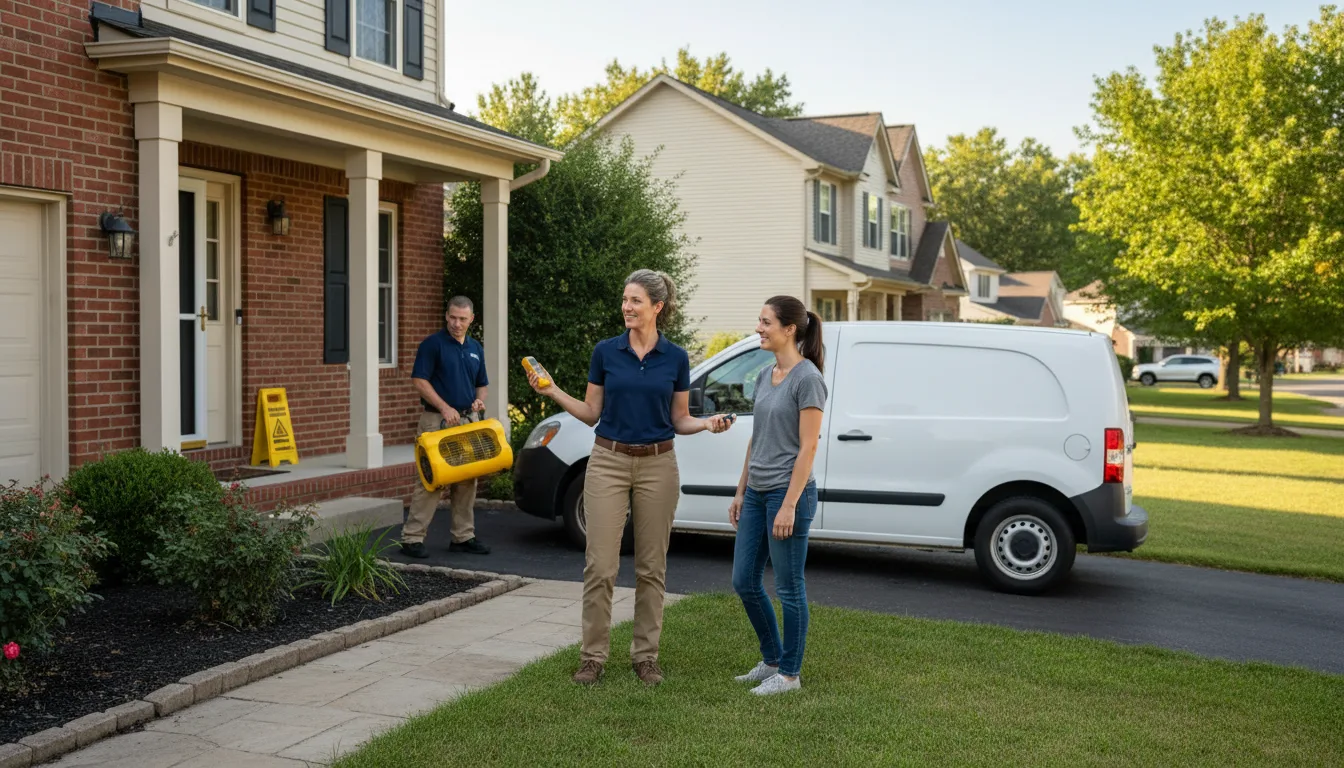 Residential water damage restoration in De Witt, NE